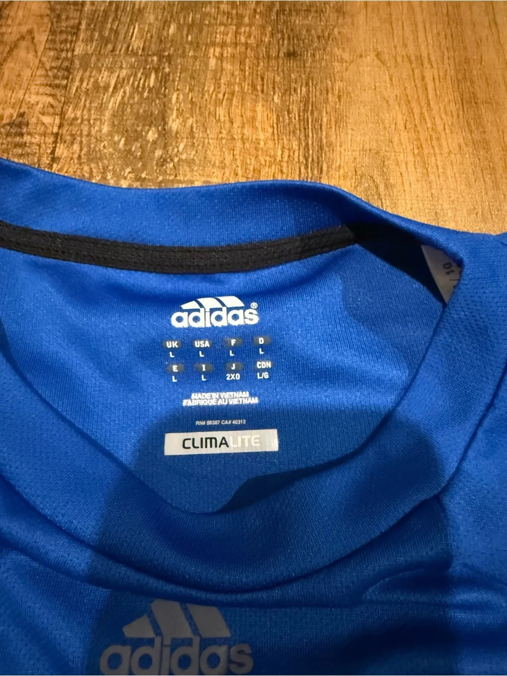 BOGO adidas Men’s Royal Blue Short-Sleeve Athletic Tee with Black & Gray Panels